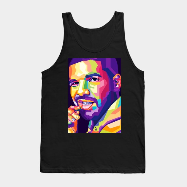 Drake Wpap Pop Art Tank Top by Zet Art